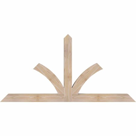 Ekena Millwork Richland Smooth Timber Gable Bracket, Douglas Fir, 60"W x 30"H x 3 1/2"D x 3 1/2"F, 12/12 Pitch GBW060X30X0404RIC00SDF